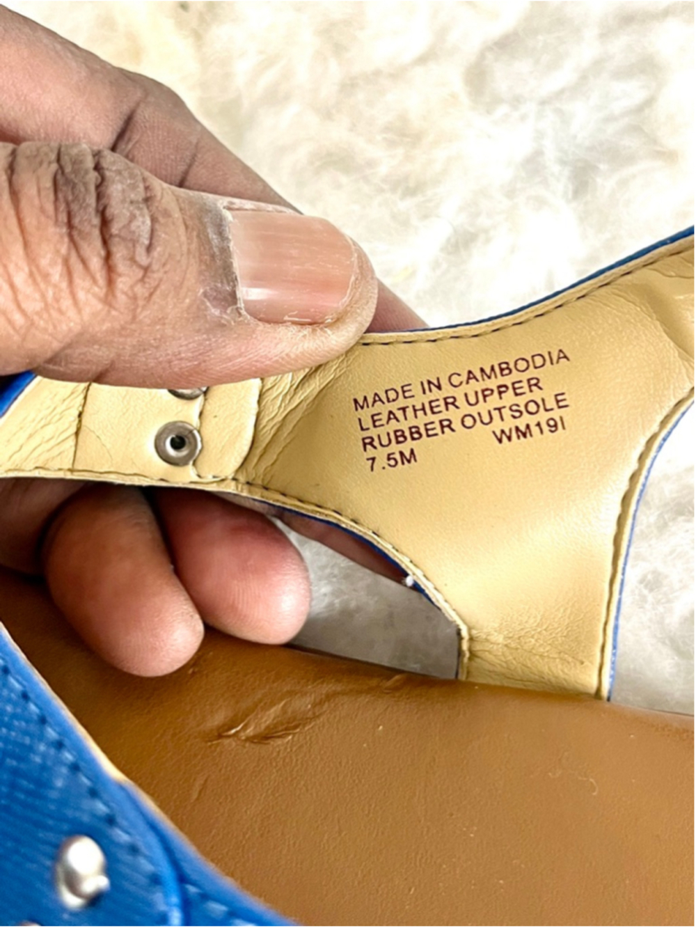 MICHAEL Michael Kors Plate Thong Sandals in blue women size 7.5M - Picture 8 of 10
